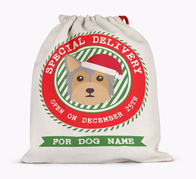 Special Delivery: Personalised {breedFullName} Santa Sack